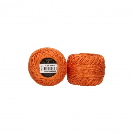 Anchor Pearl Cotton nº 8, cor 1003 laranja Anchor Pearl Cotton nº 8, cor 1003 laranja